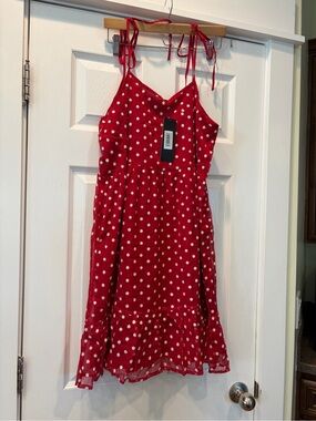 Mikarose Leon in Red Daisy Tie-Shoulder Sundress